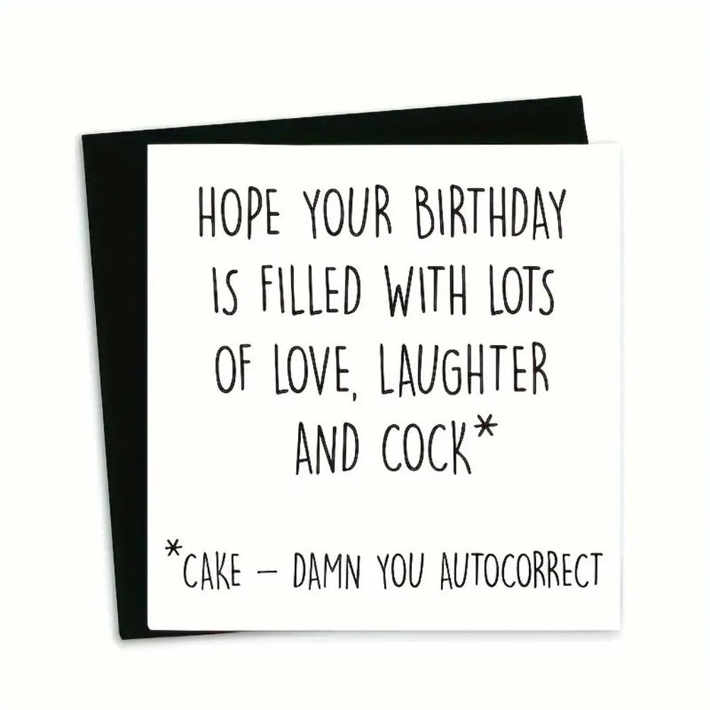 Penis Dick Funny Gag Novelty Birthday Card for her